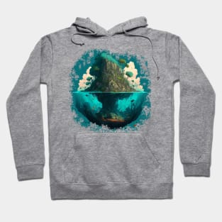 Island with visible bottom Hoodie